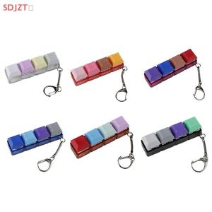 🚚【Local Express Delivery】🚚 4-Keys Mechanical Keyboard Key Toy Keychain Party Stress DIY Fidget Button Keycap Fidget Keyboard Toys Finger Keyboard