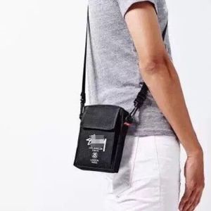 STUS Nylon Black Canvas Sling Mini Bag *Japanese Magazine GWP*
