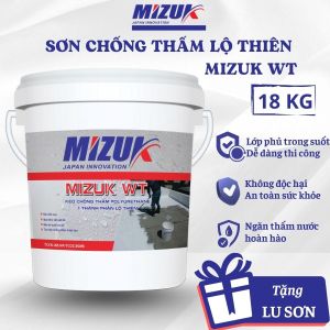 18kg - Sơn Chống Thấm Tường Chống Ẩm Mốc Rong Rêu – Dùng Ngoài Trời Mái Sàn Lộ Thiên - MIZUK WT