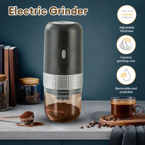 (SG Stock) Electric Coffee Grinder Portable USB Rechargeable Automatic Coffee Bean Grinder with Adjustable Setting for Home