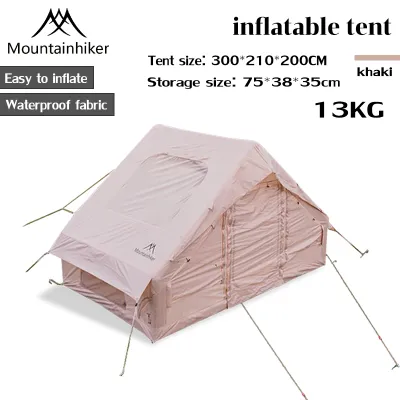 MOUNTAINHIKER Inflatable tent large camping tent family multi-person cabin tent rainproof thickened oversized suitable for overnight camping