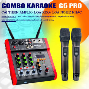Mixer Tặng Kèm Micro G5 Pro Bluetooth 5.0 Livestream & Karaoke Gia Đình Chuyên Nghiệp