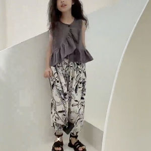 Kyiibaby Girls summer suit fashion girls clothes children Korean baby fashionable sleeve shorts two pieces kybb038