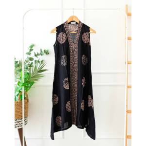 DRESS BATIK TANPA LENGAN SLEEVELESS BATIK DRESS HOMEDRESS BATIK MODERN BATIK KERJA KANTOR MEETING FORMAL BATIK DRESS CASUAL SIMPLE BATIK DRES