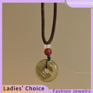 [COD] liuchuanbing Jewellery Trung Quốc Phong Cách Thời Trang Retro Bện Dây Vòng Cổ Bướm Hoa Mặt Trăng An Toàn Khóa Mặt Dây Chuyền Vòng Cổ Cho Phụ Nữ Đồ Trang Sức Cổ Điển