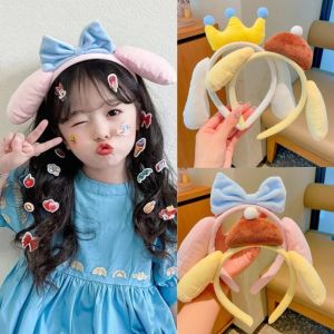 Sanrio Anime Cinnamoroll Pom Pom Purin My Melody Kawaii Cute Girl Cartoon Hair Band Wash Face Mask Headband Fashion Girl Gift