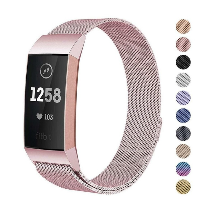 For Fitbit Charge 2 3 4 Stainless Steel Metal Mesh Band Replacement ...