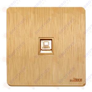 [SIRIM] Retouch Ultra Rimless Socket and Wall Switches Slim Modern Switch Design 13A 15A 20A 45A Door Bell Astro TV Telephone Card Holder SMATV Regulator Dimmer USB [Gold]