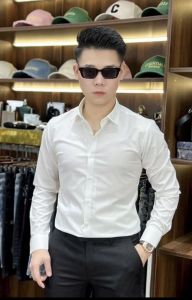 Áo sơ mi nam tay dài chất vải cotton thoáng mát chuẩn form sang trọng mẫu mới-ATC77SHOP