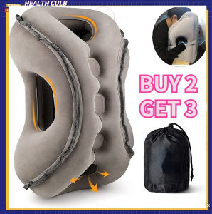 Inflatable Travel PillowMultifunction Travel Neck Pillow for Airplane to Avoid Neck and Shoulder PainSupport HeadNeckUsed for Sleeping Rest Airplane and home usewith Eye Mask