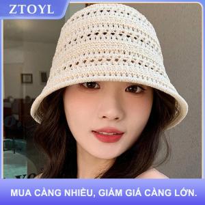 【ZTOYL】 Mùa hè mới rỗng dệt kim chống nắng và mũ che nắng cho phụ nữ giải trí đa năng nhỏ thời trang tươi nồi mũ