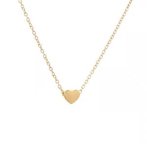 สร้อยคอหัวใจเรียบๆสไตล์มินิมอลใส่ได้บ่อยเข้ากับทุกชุดนะงานชุบทอง14Kเกาหลี