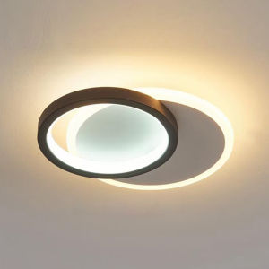 LED Chandelier Tri Color Dimmable 4 Rings Ceiling Light Modern Design Northern Europe Eye Protection Energy Conservation Pendant Light for Living Room Bedroom Dining Room Cloakroom Office Cafe Decorative Lighting