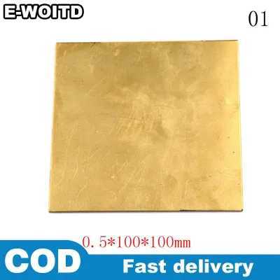 E-WOITD Đồng thau kim loại tấm mỏng lá tấm dày 0.5mm 0.8mm 1mm 2mm 100x100mm Bộ phận tự làm