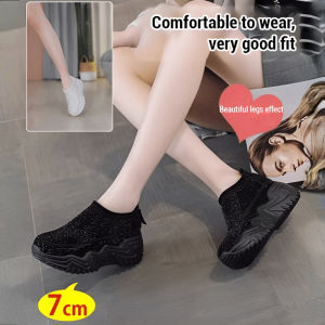 Soft sole sports shoes for women thick sole height increase 6cm ladies casual shoes spring and summer non-slip travel shoes breathable