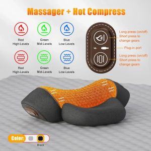 3-in-1 Neck Massager Pillow for Shoulder Deep Tissue with Heating and Traction Function Hump Corrector for Women
