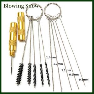 Blowing 11pcs Airbrush Spray Cleaning Repair Tool Kit Stainless steel Needle Brush Set