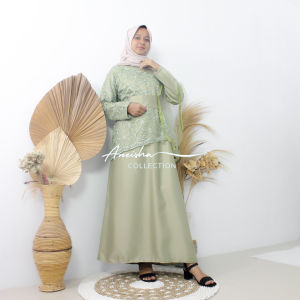 PROMO New Affia Dress Brokat Kondangan Gamis Afifa Full Satin Mix Brokat Free Belt Model Duyung Dress Tunangan Dress Wisuda Gamis Lamaran Gaun Bridesmaid Model Kekinian Baju Muslim Jumbo Wanita