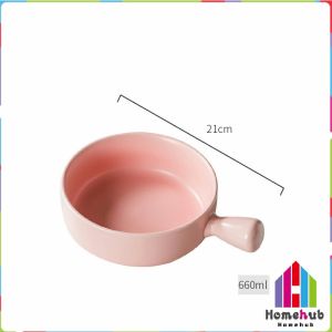 Homehub Ceramic handle bowl Nordic Style Home Kitchen Soup Salad Bowl Noodle Bowl