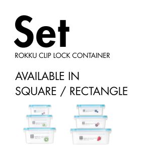 Fukuro Rokku Clip Lock Container 550ml - 2000ml