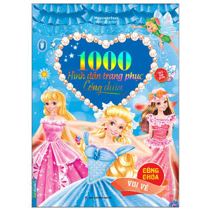 Sách - 1000 hình dán trang phục công chúa - Công chúa vui vẻ