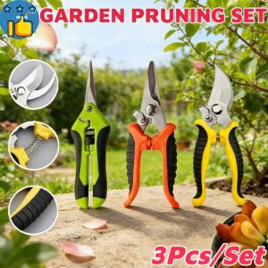 Gardening Pruning Shears Set High Carbon Steel Manual Scissors Plant Scissors Pruner Bonsaia