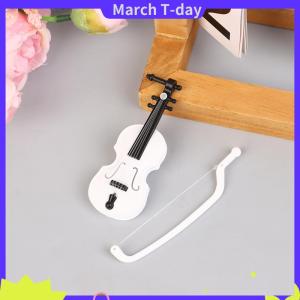 March ไวโอลินจำลองขนาดเล็กทำด้วยมืออุปกรณ์ตกแต่งไวโอลินสำหรับตกแต่งไวโอลินไร้กลิ่น