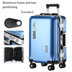 LESTOP luggage Aluminum Frame Travel Password Suitcase 20-Inch Thickened Trolley Case Scratch-Resistant