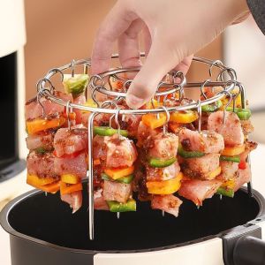 Xiên Thịt Nướng Cho Nồi Chiên Không Dầu Combo 24 Xiên Nướng Thịt BBQ Bằng Inox 304 Không Gỉ An Toàn