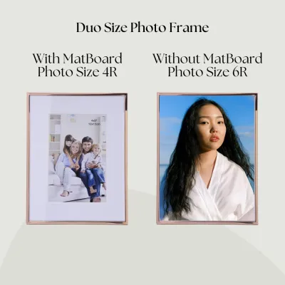 [NEW] Rose Gold Aluminium Frame | Minimalistic Duo Size Design | Local Stock | Available in 4R/5R/6R/8R