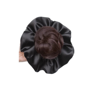 HENLI Ball Head Wig Flower Bun Head Wig Claw Clip Satin Scrunchie Ponytail Chignon Hair Accessories Hair Extensions False Hair Pieces Women