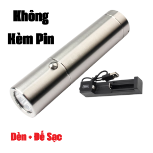 Đèn Pin Cầm Tay Siêu Sáng F2 Chất Liệu Full Inox 304 Trống Rỉ Và Ăn Mòn Tốt Led XPG Nội Địa Sử Dụng Pin 18650