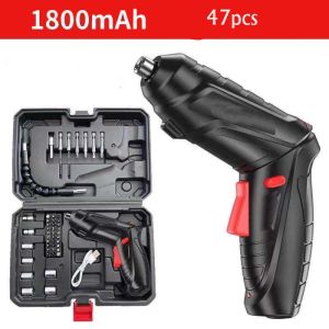 47PCS Electric Screwdriver Set 4.2V Cordless Drill USB Rechargeable Battery  Mini Wireless Power Tool for Repair Assembly Box Electronic
