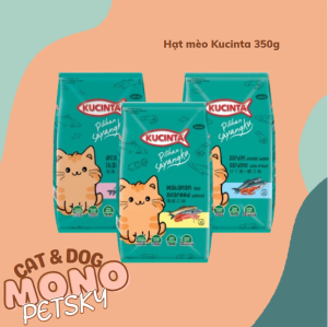 Hạt Cho Mèo Kucinta Túi 350g - Hạt Kucinta Dành Cho Mèo 3 Vị Thơm Ngon