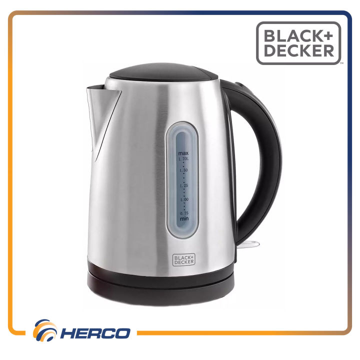 BLACK DECKER 1.7L Stainless Steel Electric Kettle 360 cordless