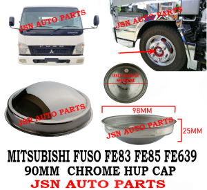 J20S06 CHROME WHEEL HUP CAP 90MM MITSUBISHI FUSO FE83 FE85 FE639 LORRY TRUCK AKSESORI