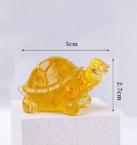 Tượng rùa phong thủy pha lê tượng long quy vật phẩm phong thủy