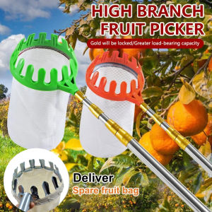 Fruit Picker Heads Basket With Pocket Fruits Catcher Bag Portable Fruit Picking Gardening Tool