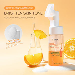 LAIKOU Vitamin C Niacinamide Essence Cleansing Pores Mousse Pores Cleanser Moisturizing Foam Cleanser 120ml