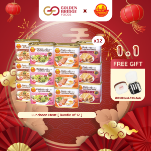 [Bundle of 12] Golden Bridge Luncheon Meat (12 x 340g)