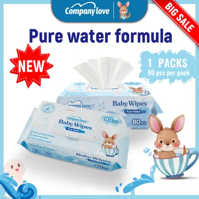 Company Love 1 Pack x 80 Pcs Non-Alcohol Unscented Safe For Baby Gentle Disposable Cotton Wet Tissue 濕紙巾 嬰兒濕巾
