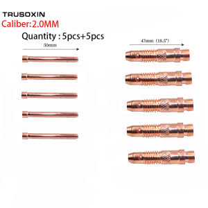 10Pcs Argon Welding TIG Inverter DC Welding Machine/Equipment 1.6mm/2.0mm/2.4mm/3.0mm/3.2mm  TIG Tungsten Collet Body and Collet