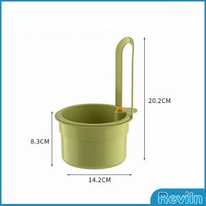 R.E. 1 ชิ้น ตะกร้ากรองเศษอาหาร ตะกร้าแบบแขวน สะดวกเพียงกดเพื่อใหก้นตะกร้าเทเศษอาหารทิ้ง Draining basket