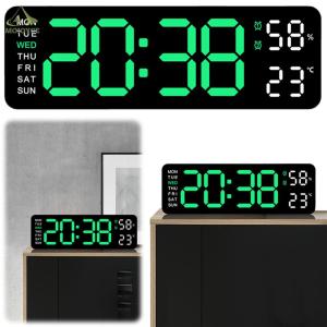 【Local Shipment】 Digital Alarm Clock LED Desk Alarm Clock Multifunctional USB Charging Electronic Wall Clock Dual Alarm Clock for Bedroom