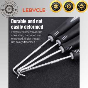 Lebycle O-Ring & Oil Seal Remover 45/90 Degree Hook Tool for Bicycle Hub Bearings & Suspension Forks
