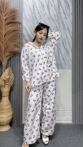 SHINE FASHION - ONE SET HOMMY / SETELAN PIYAMA COQUETTE BAJU DAN CELANA -PN