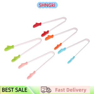 SHNGki Mini Silicone Food Clips Stainless Steel Handle Palm Stainless Steel Lovely Antiskid Snacks Tweezers Not Nirty Hand Tools