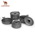 CAMELCROWN Portable Aluminum Alloy Lightweight Camping Pot Set Outdoor Picnic Hiking Cooking Pan Pot Kettle Cookware Set Folding Storage. 