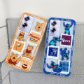 Phone Case OPPO A79 5G Cute Cartoon Stitch Bear Pattern Shockproof Transparent Soft Silicone Casing OPPO A79 5G Phone Cover Case. 