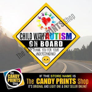 Magnetic & Vinyl Car Sticker (Assorted Sizes - AUTISM WE CARE Series 01)